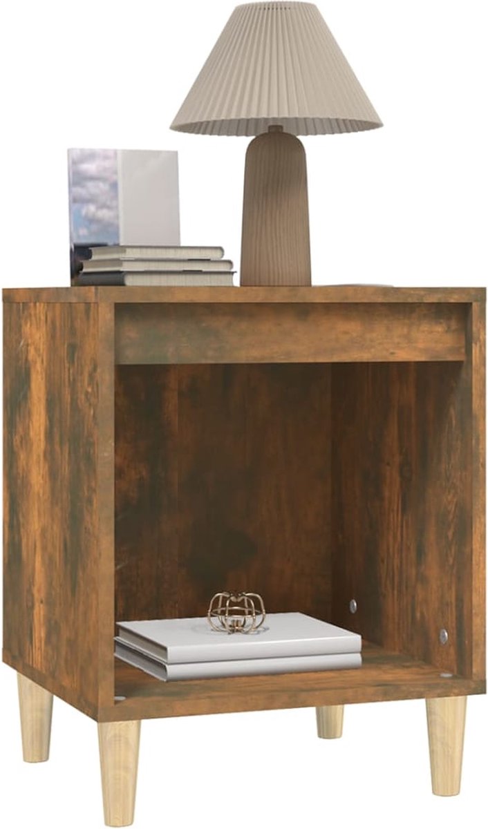Vidaxl Nachtkastjes 2 St 40x35x50 Cm Gerookt Eikenkleurig - Bruin
