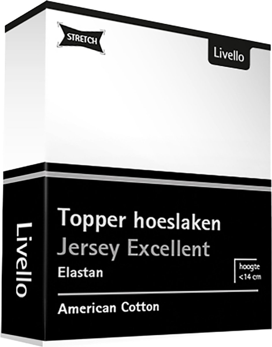 Livello Hoeslaken Topper Jersey Excellent White 140 X 200 Cm