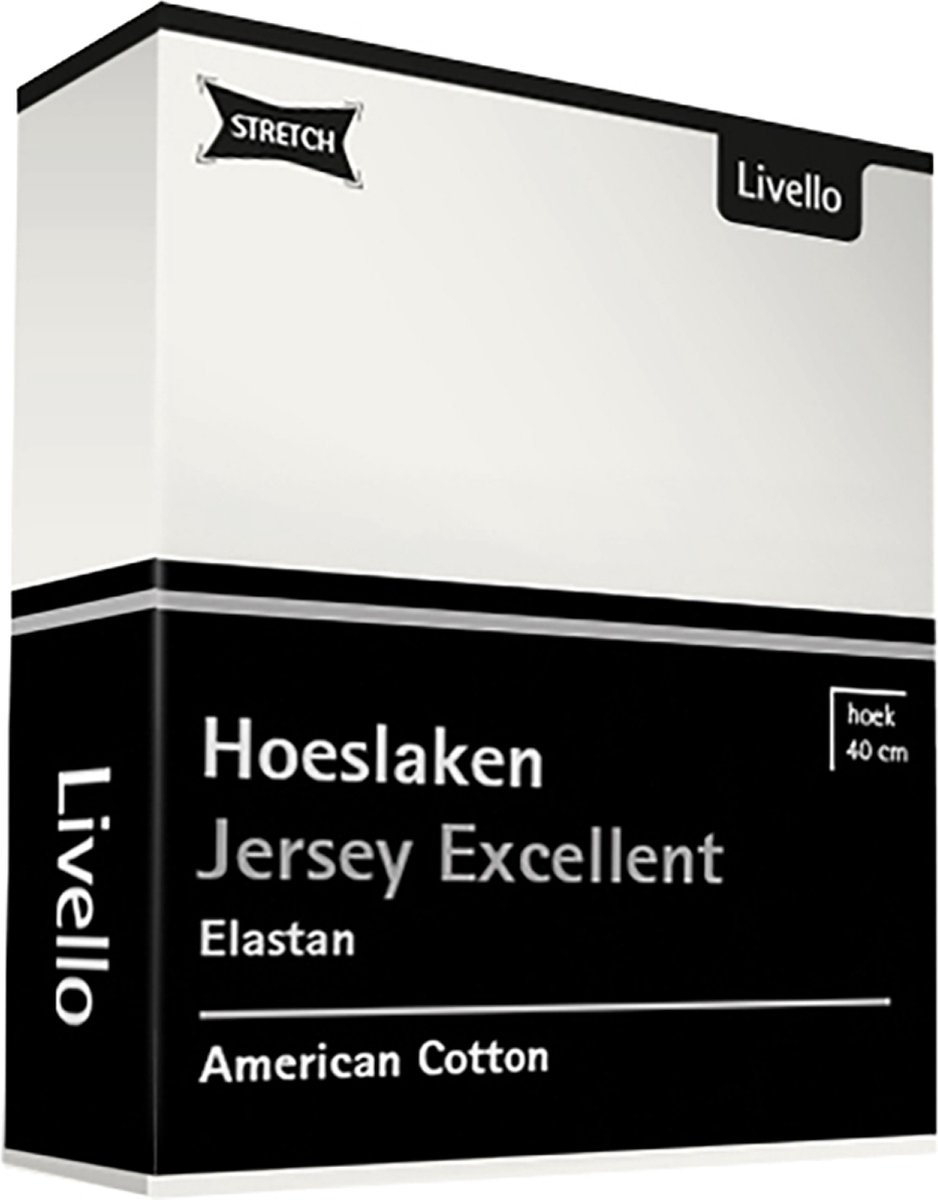 Livello Hoeslaken Jersey Excellent Offwhite 90 X 200 Cm - Beige