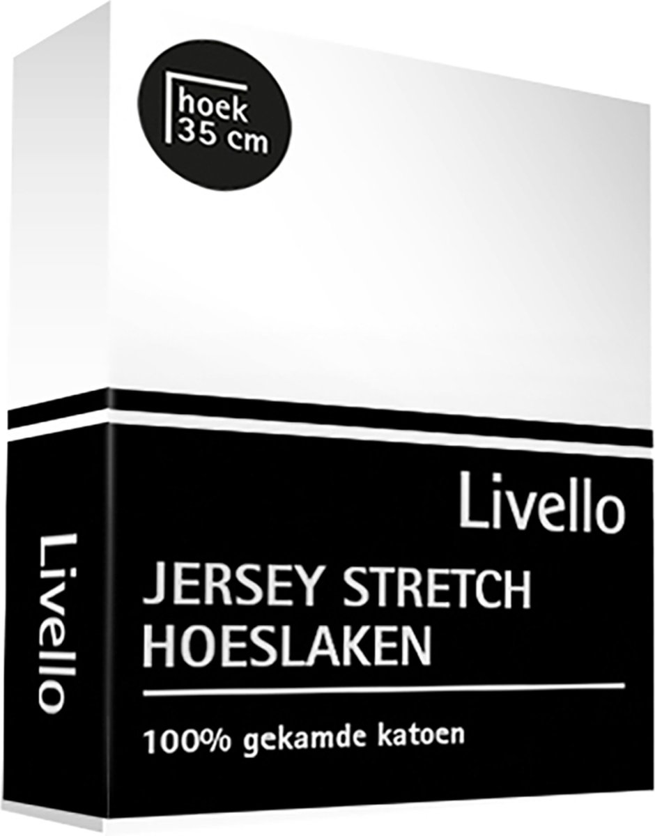 Livello Hoeslaken Jersey Wit 90 X 220 Cm