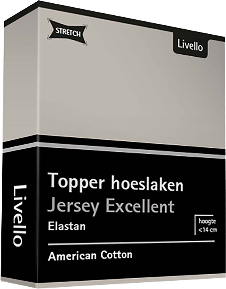 Livello Hoeslaken Topper Jersey Excellent Stone 90 X 200 Cm - Beige