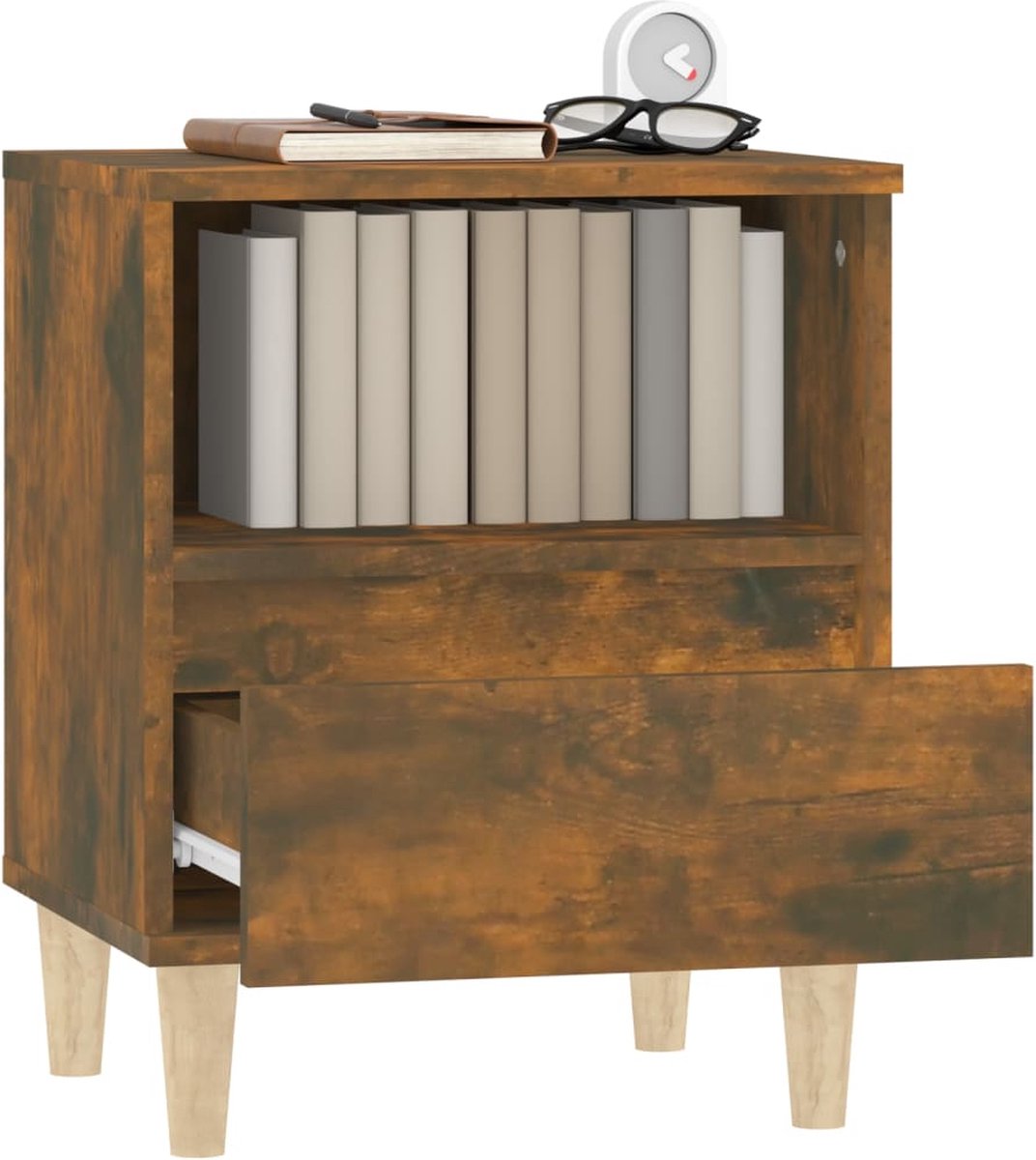 Vidaxl Nachtkastjes 2 St 40x35x50 Cm Gerookt Eikenkleurig - Bruin