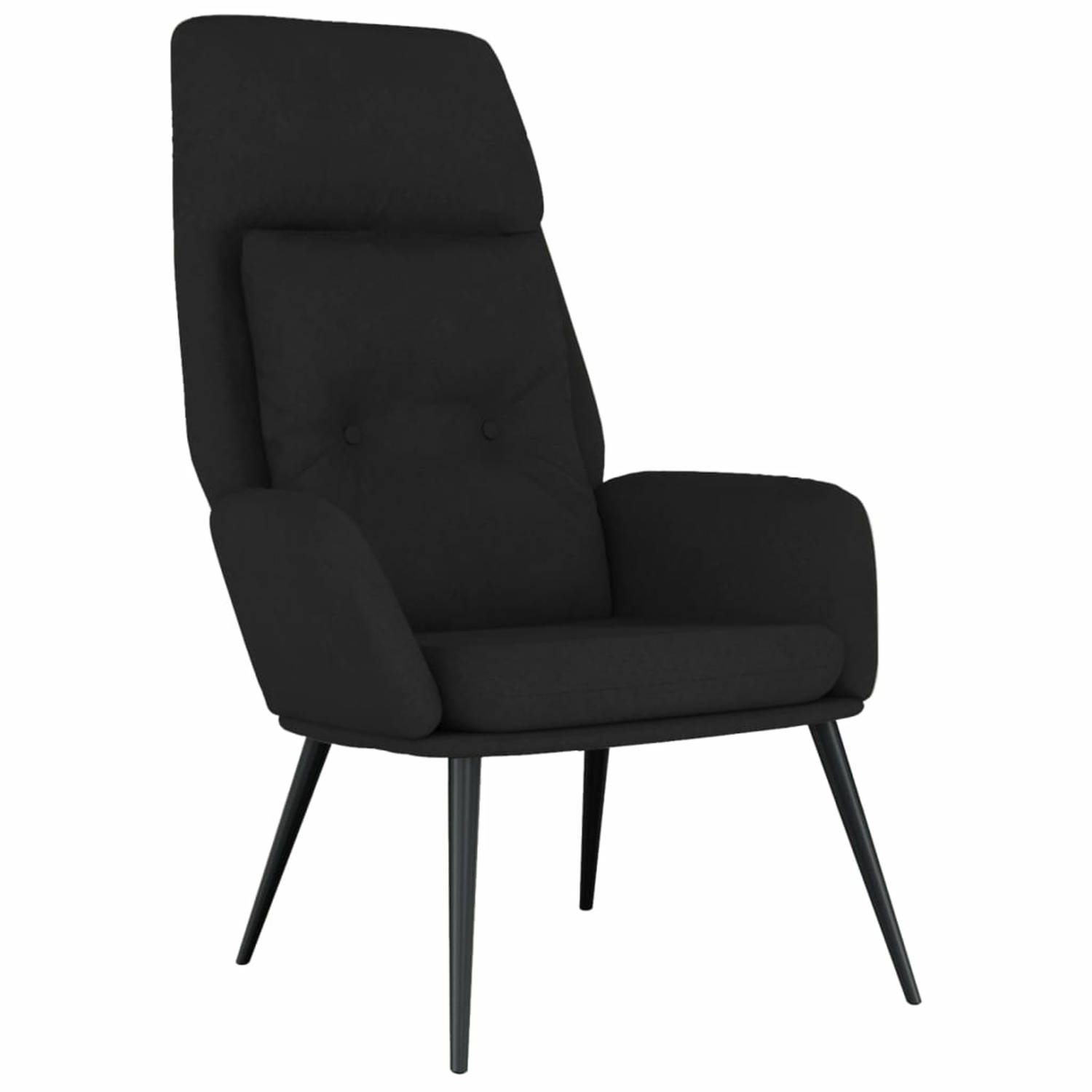 Vidaxl Relaxstoel Kunstsuède - Negro