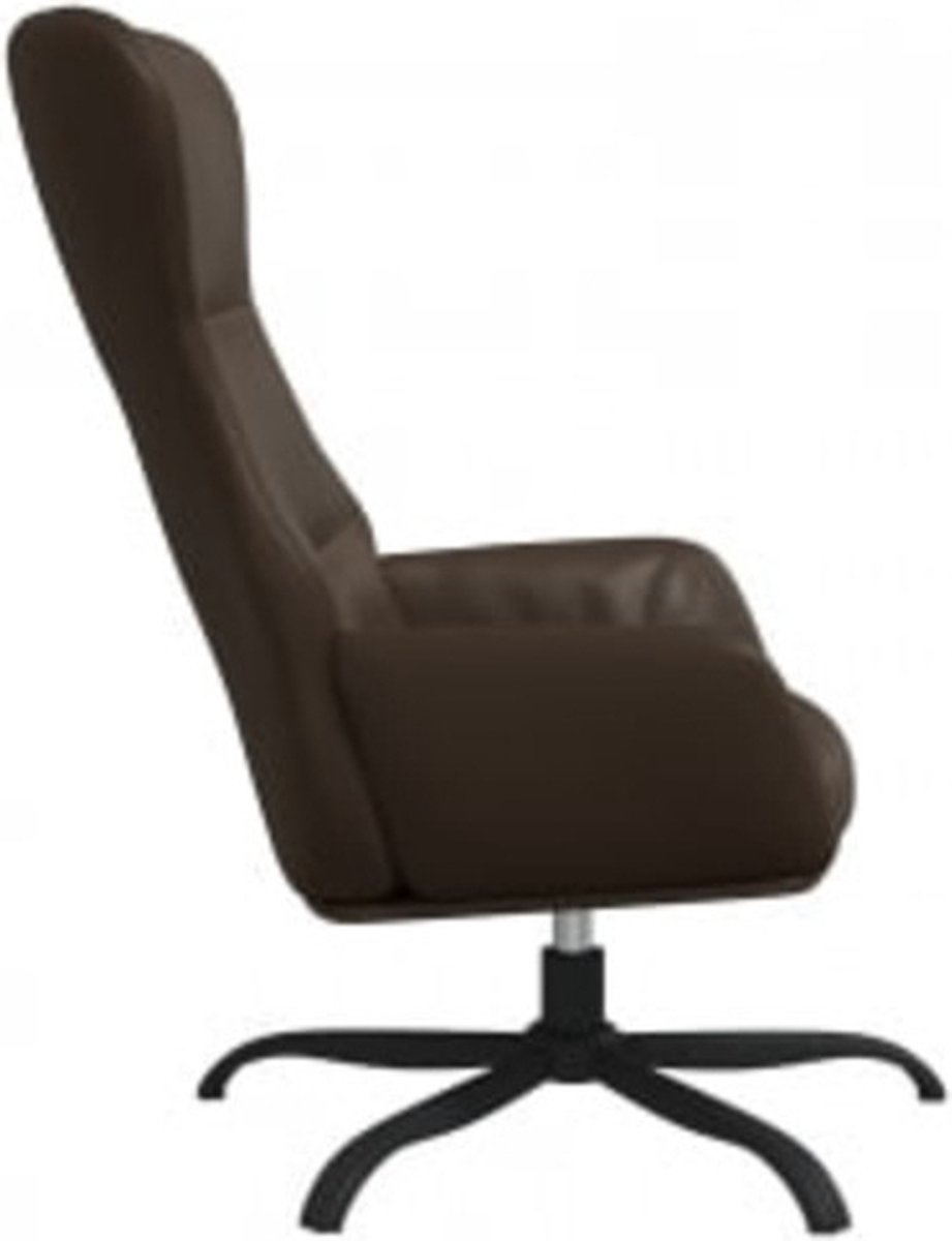Vidaxl Relaxstoel Met Voetenbank Kunstleer - Bruin