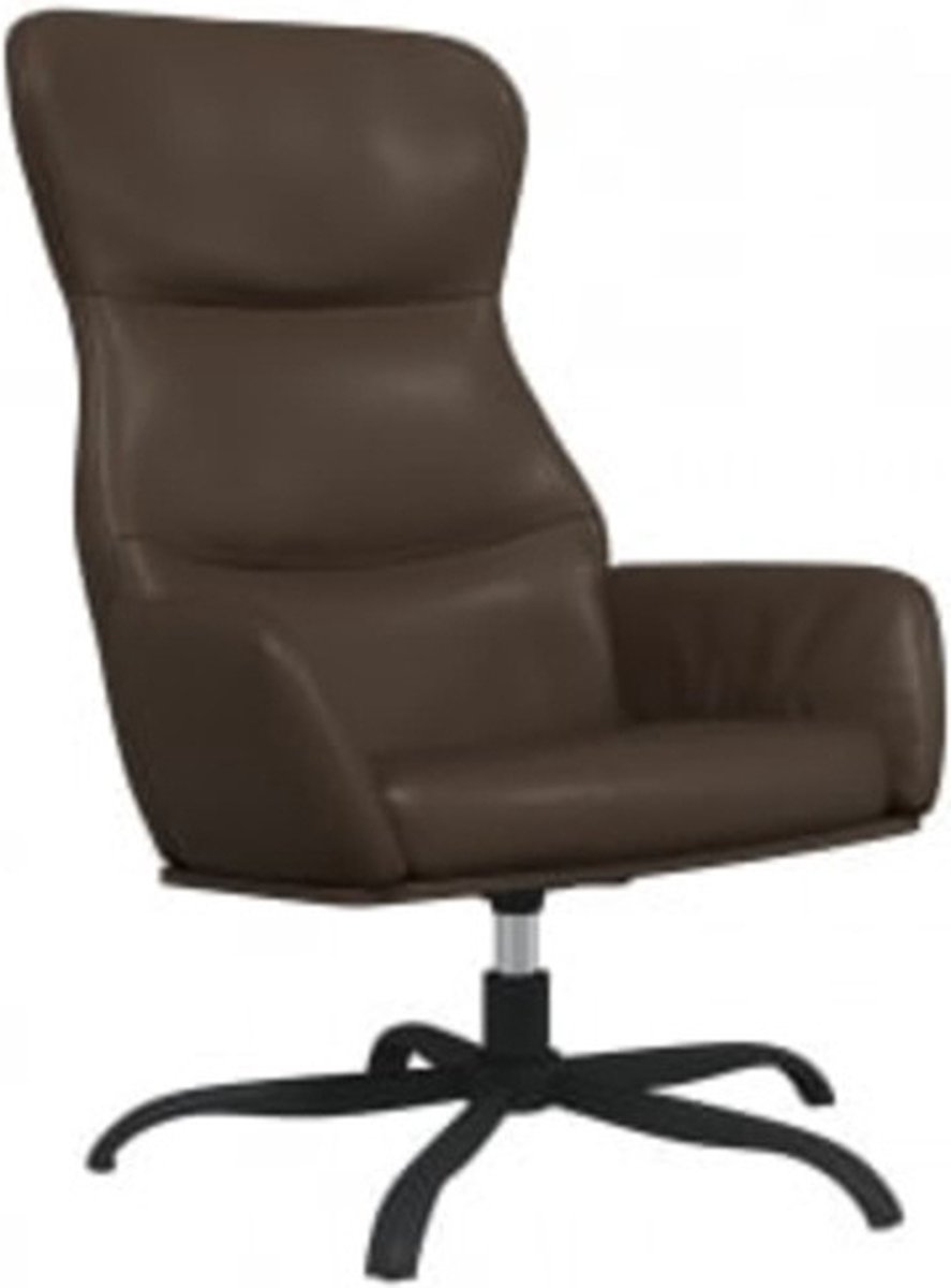 Vidaxl Relaxstoel Met Voetenbank Kunstleer - Bruin