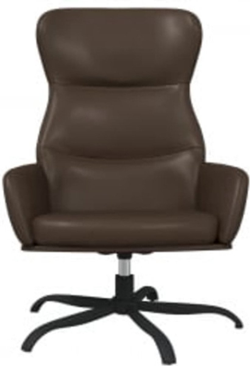 Vidaxl Relaxstoel Met Voetenbank Kunstleer - Bruin