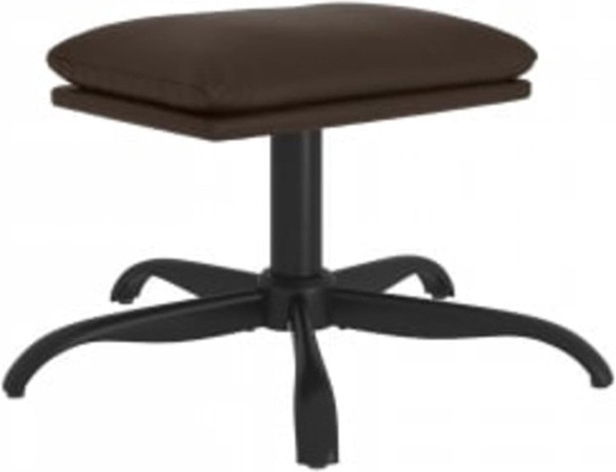 Vidaxl Relaxstoel Met Voetenbank Kunstleer - Bruin