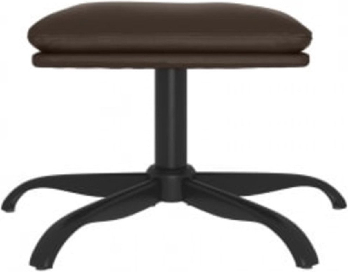 Vidaxl Relaxstoel Met Voetenbank Kunstleer - Bruin