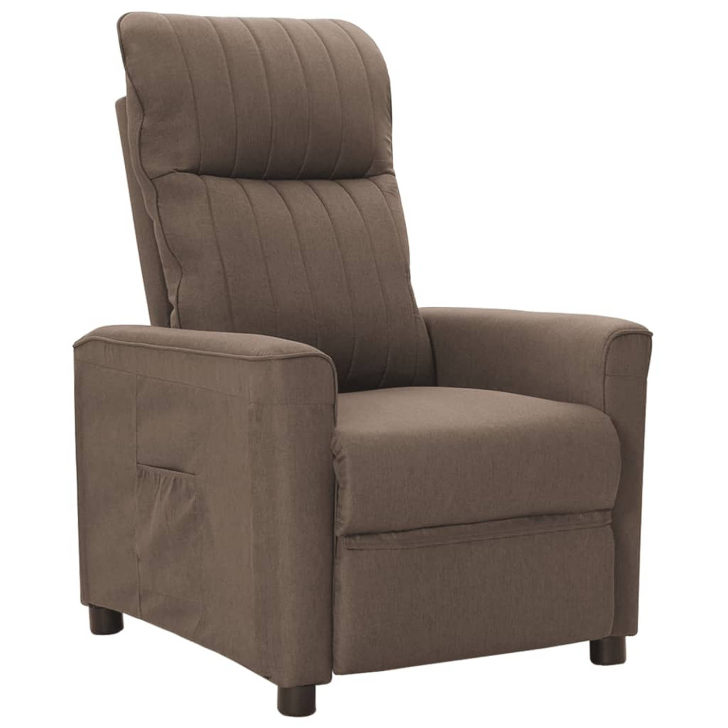 Vidaxl Fauteuil Verstelbaar Stof Taupe