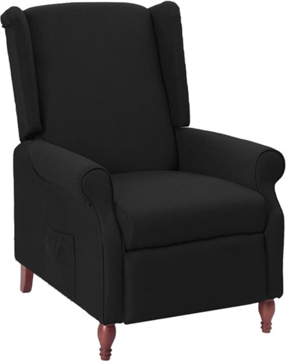 Vidaxl Fauteuil Verstelbaar Stof - Zwart