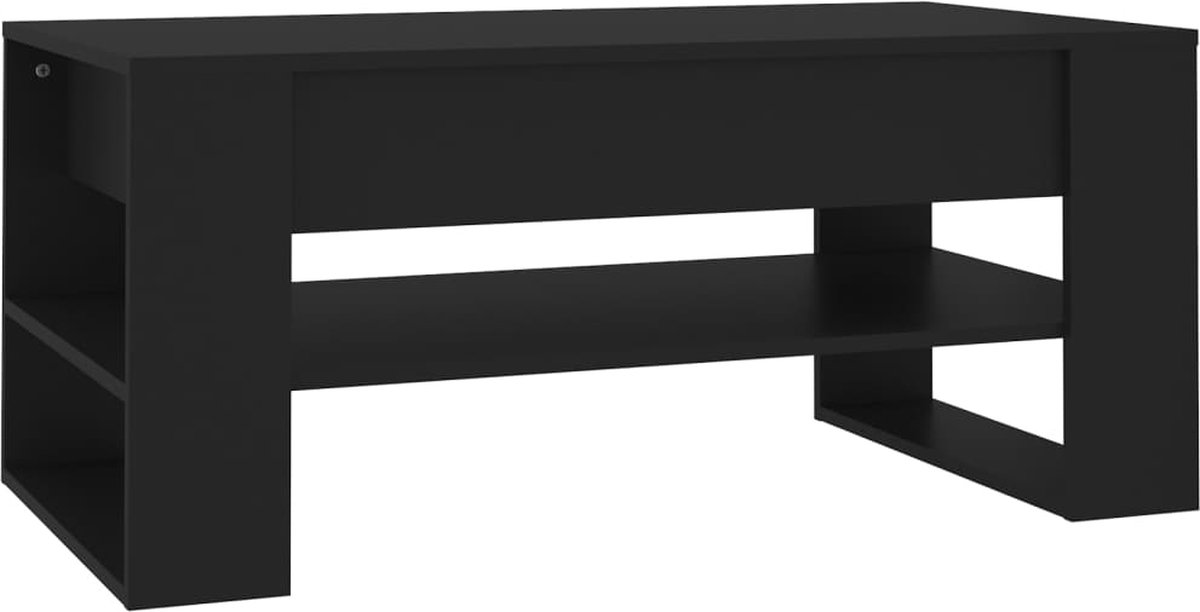 Vidaxl Salontafel 102x55x45 Cm Bewerkt Hout - Negro