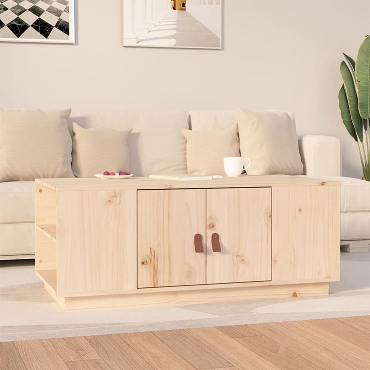 Vidaxl Salontafel 100x50x41 Cm Massief Grenenhout - Marrón