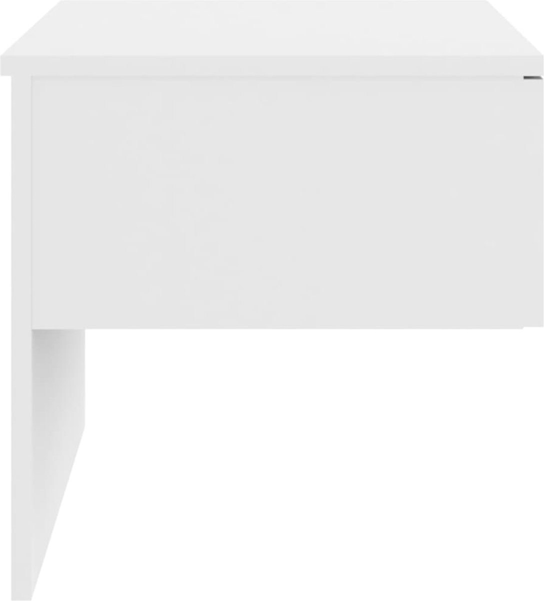 Vidaxl Nachtkastje Wandgemonteerd Wit
