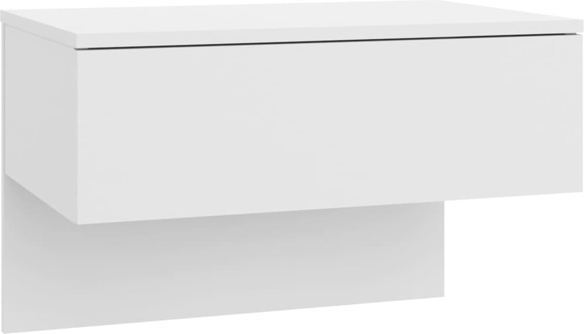 Vidaxl Nachtkastje Wandgemonteerd Wit