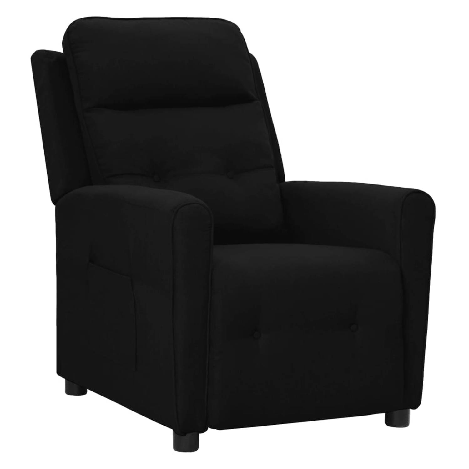 Vidaxl Fauteuil Verstelbaar Stof - Zwart