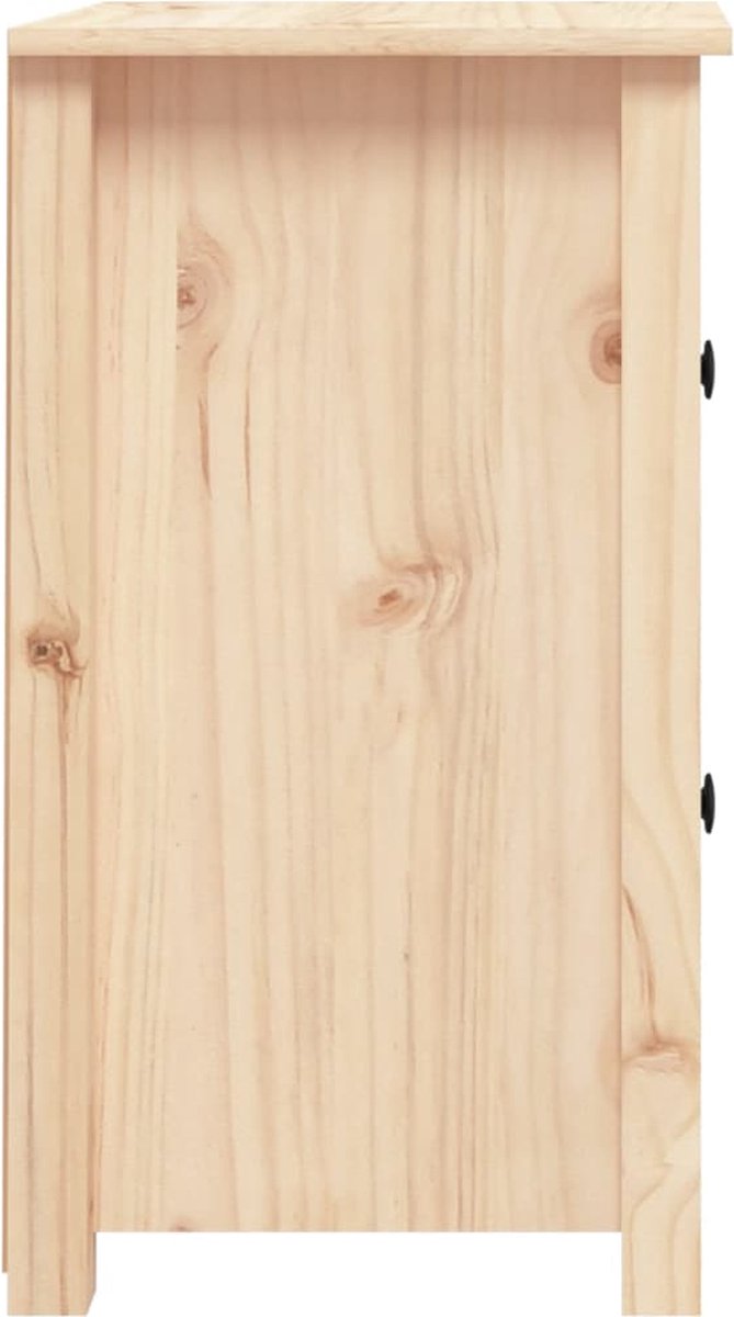Vidaxl Nachtkastjes 2 St 40x35x61,5 Cm Massief Grenenhout - Bruin