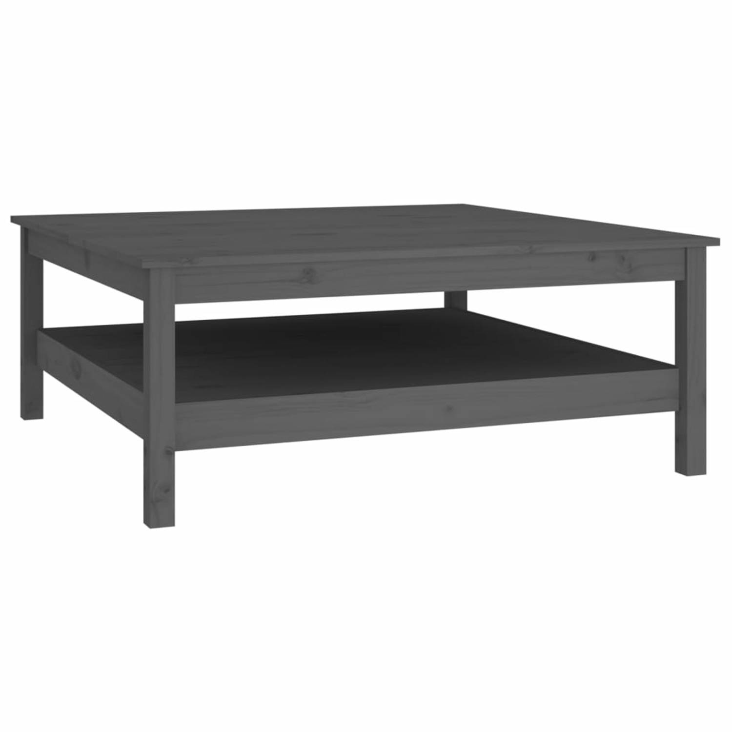 Vidaxl Salontafel 100x100x40 Cm Massief Grenenhout - Grijs