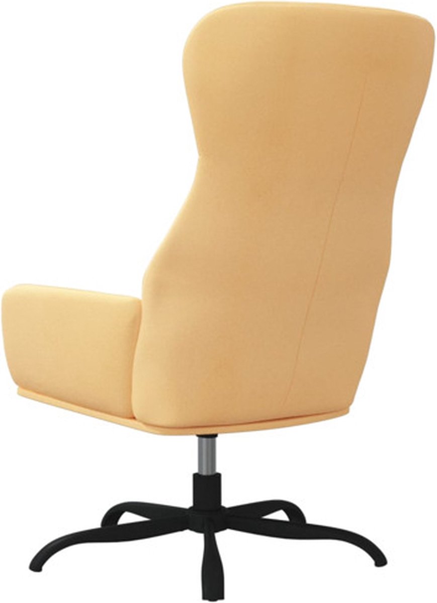 Vidaxl Relaxstoel Met Voetenbank Microvezelstof Crèmekleurig