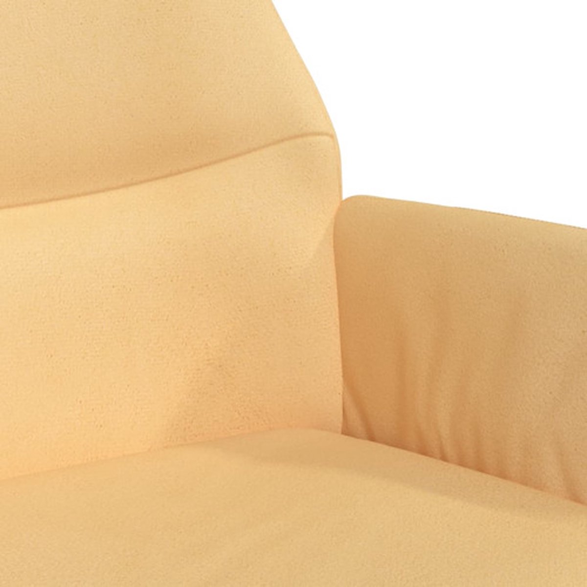 Vidaxl Relaxstoel Met Voetensteun Microvezelstof Crèmekleurig