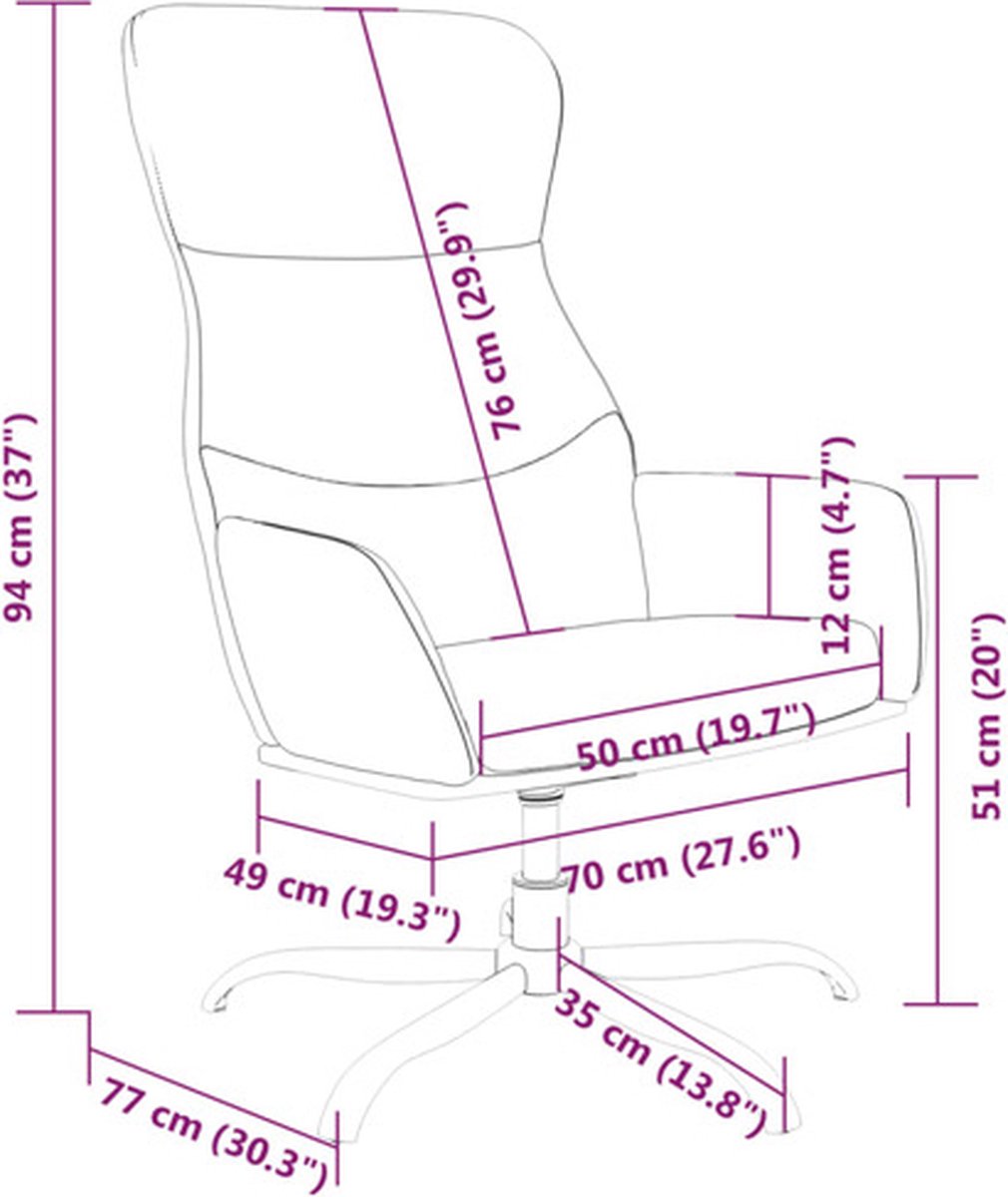 Vidaxl Relaxstoel Met Voetensteun Microvezelstof Crèmekleurig