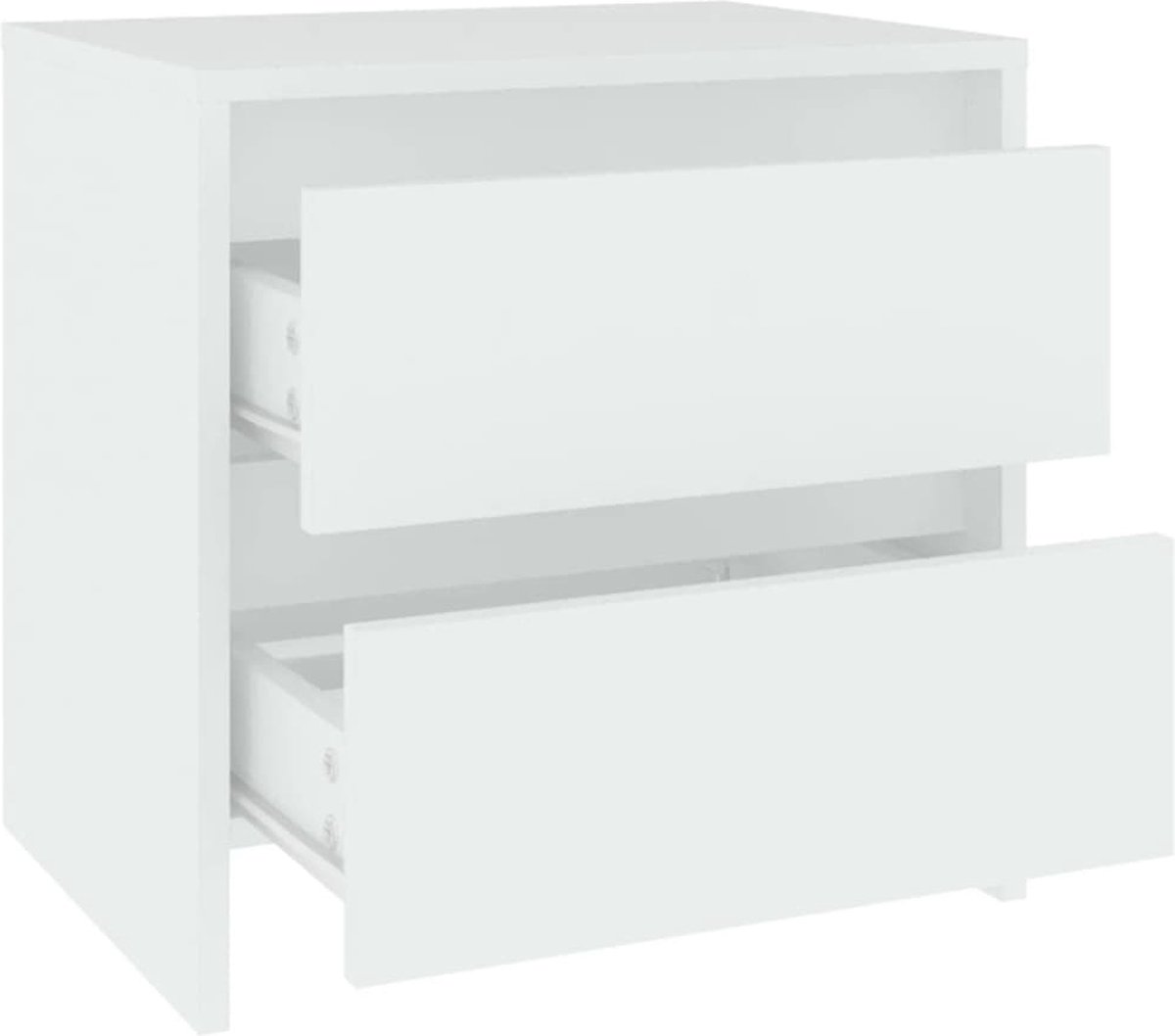 Vidaxl Nachtkastjes 2 St 45x34,5x44,5 Cm Bewerkt Hout Wit