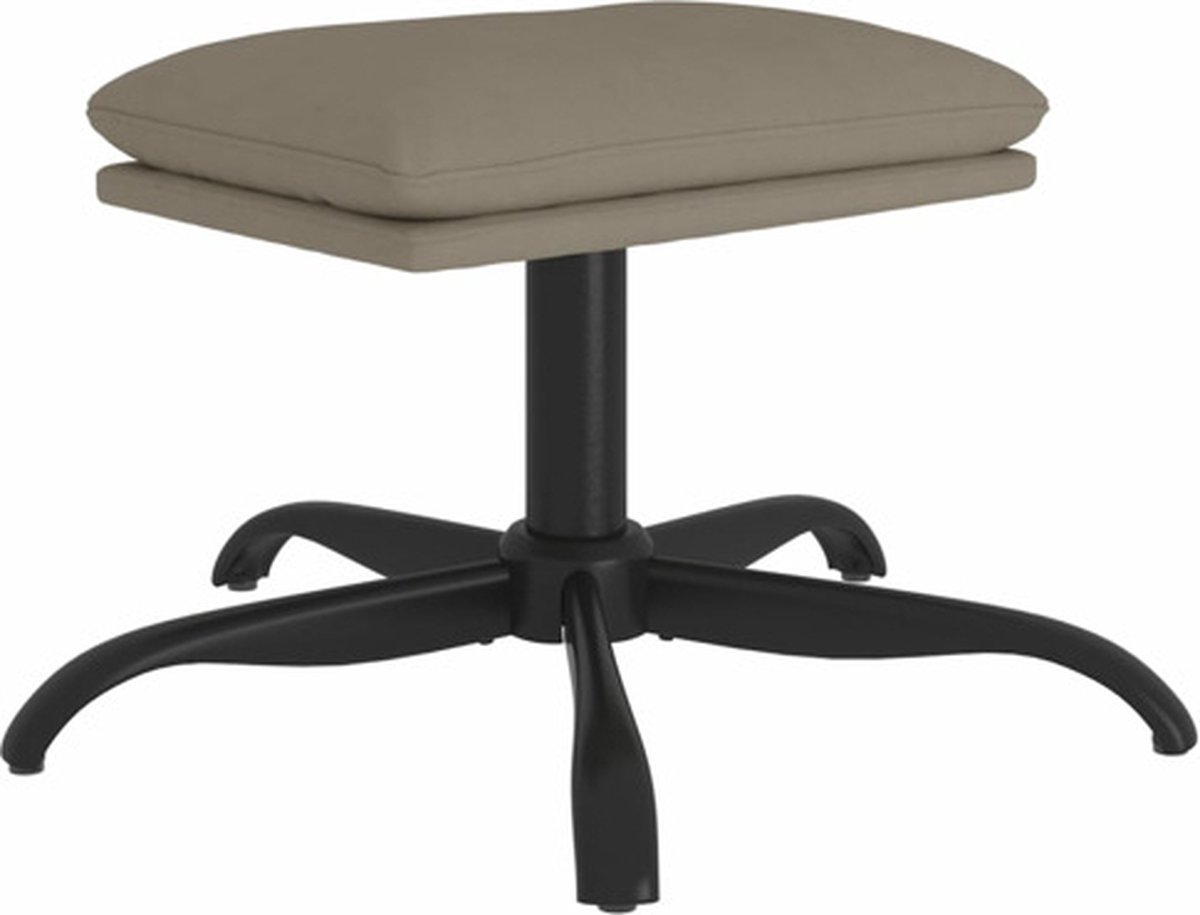 Vidaxl Relaxstoel Met Voetenbank Fluweel Licht - Grijs