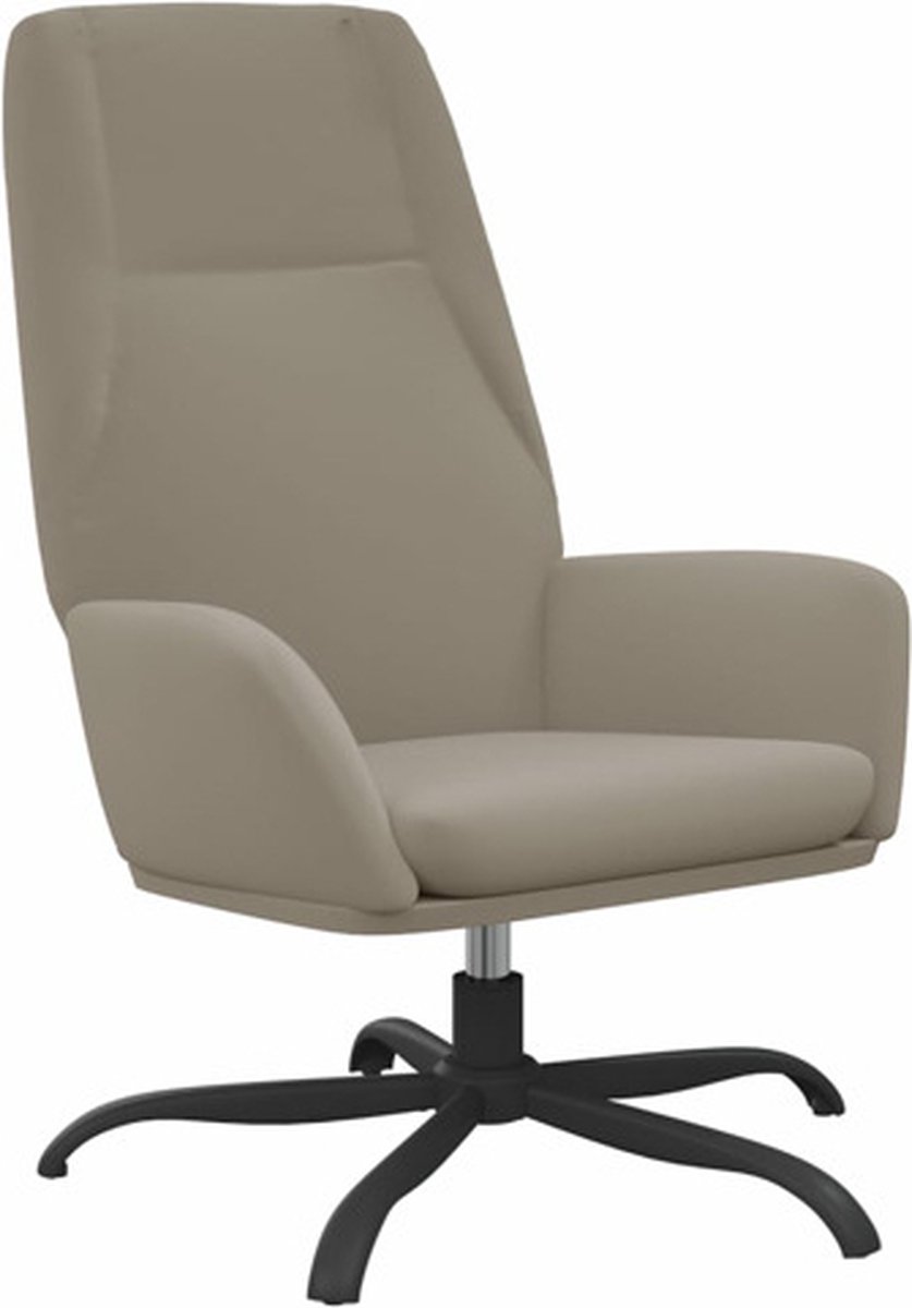 Vidaxl Relaxstoel Met Voetenbank Fluweel Licht - Grijs