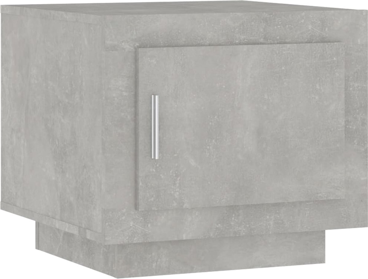 Vidaxl Salontafel 51x50x45 Cm Bewerkt Hout Beton - Gris