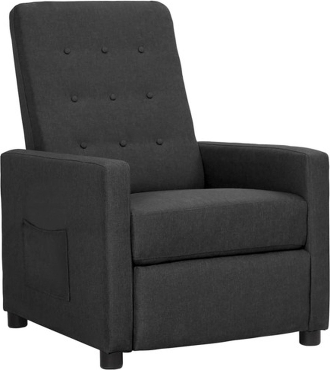 Vidaxl Sta-opstoel Verstelbaar Stof Donker - Grijs