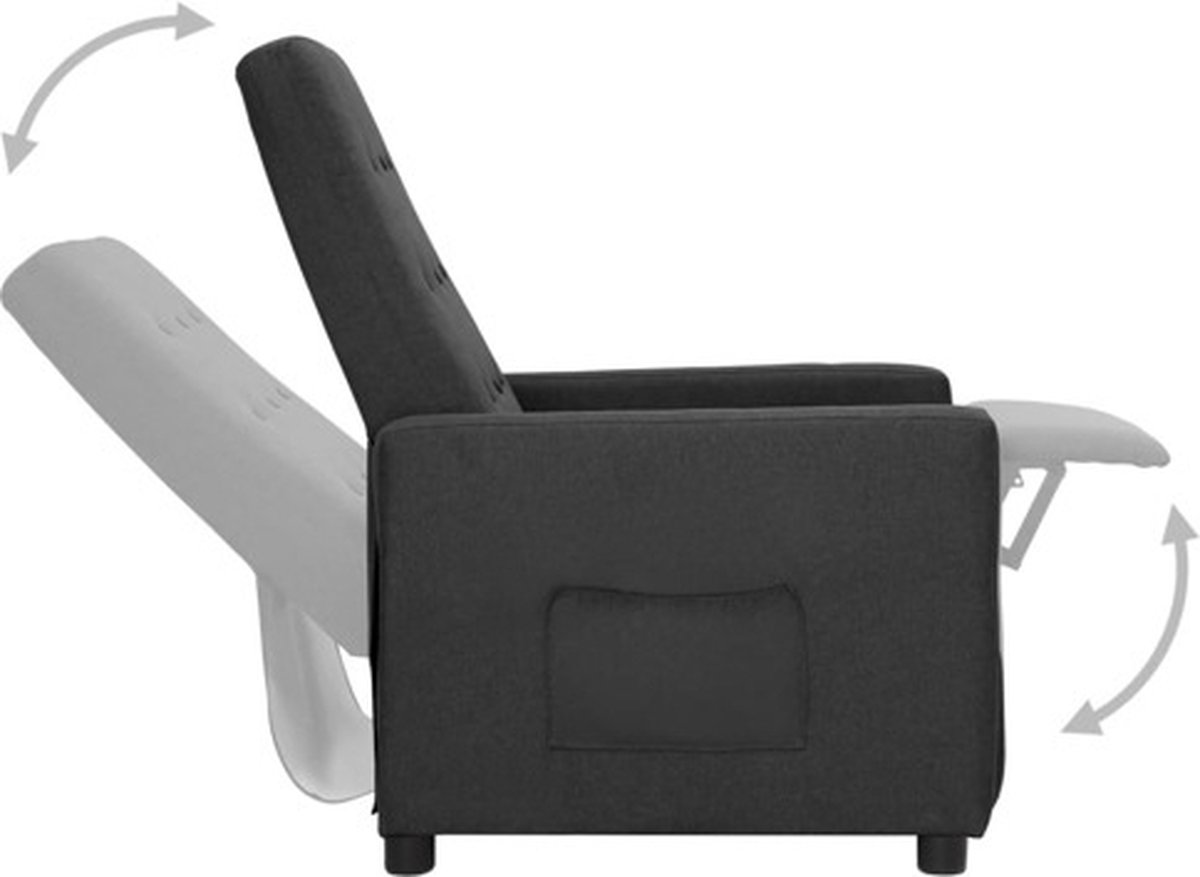 Vidaxl Sta-opstoel Verstelbaar Stof Donker - Grijs