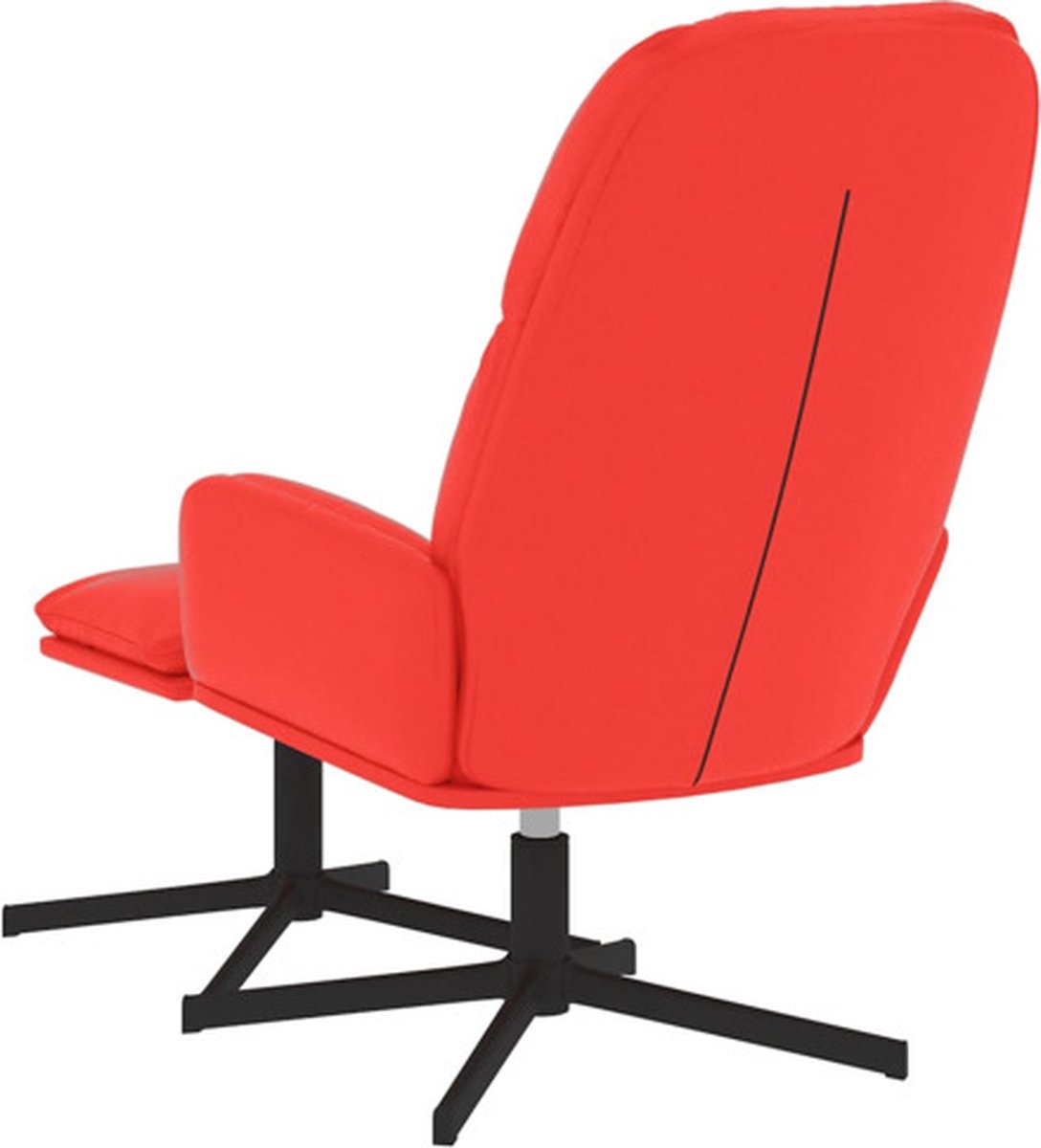 Vidaxl Relaxstoel Met Voetenbank Kunstleer - Rood