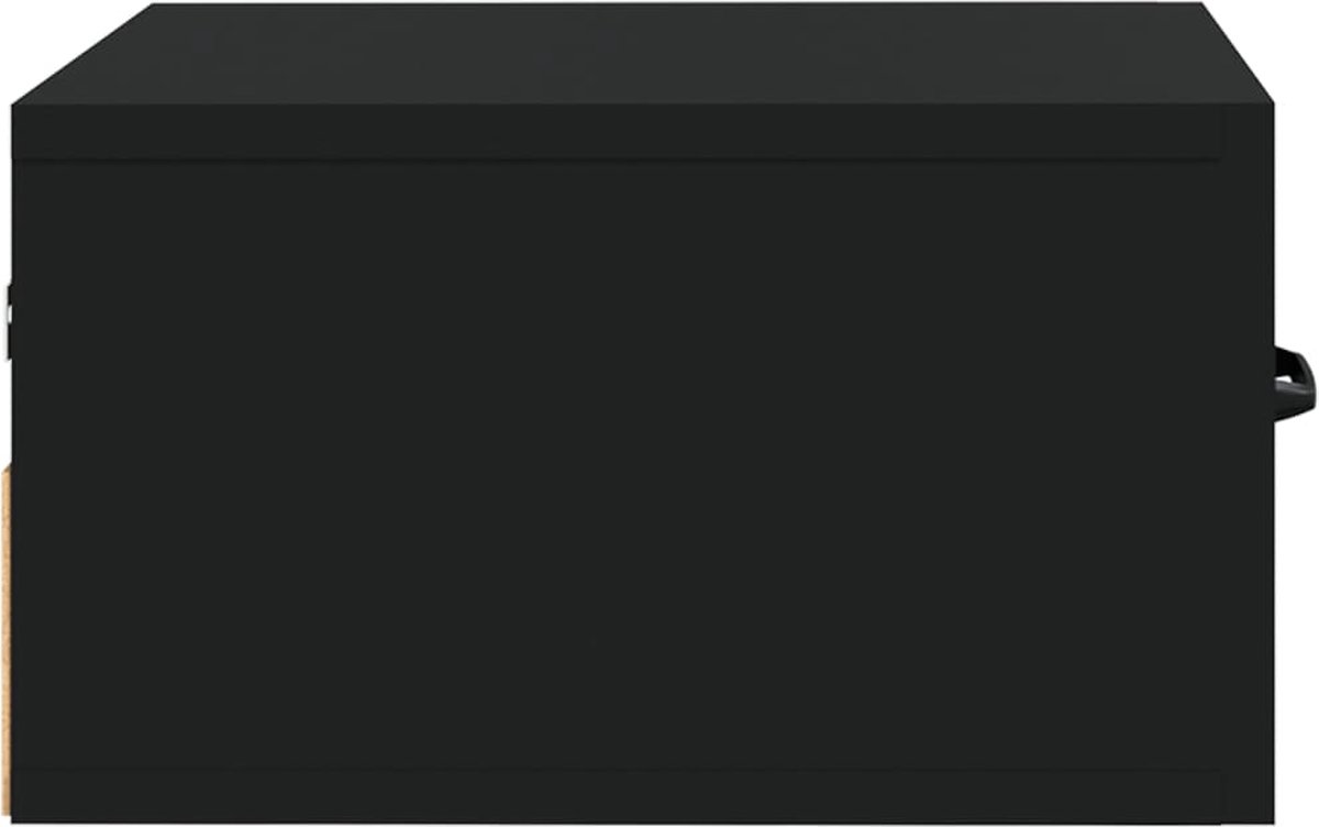 Vidaxl Nachtkastje Wandgemonteerd 35x35x20 Cm - Zwart
