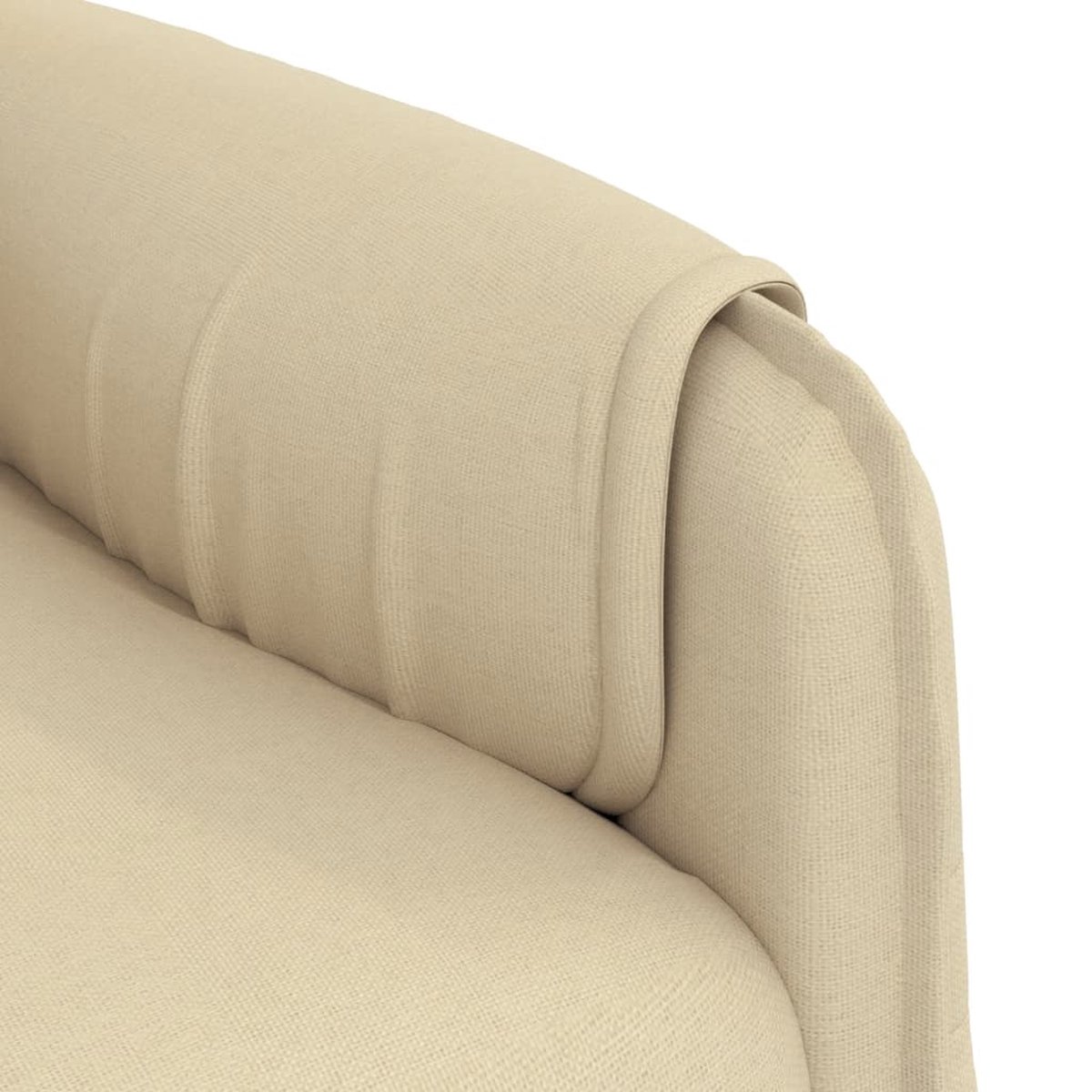 Vidaxl Fauteuil Verstelbaar Stof Crèmekleurig