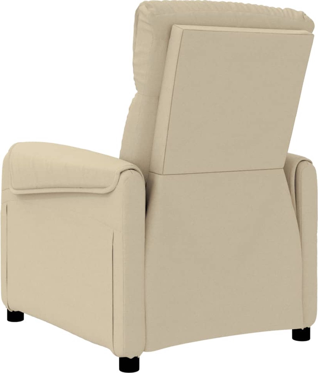 Vidaxl Fauteuil Verstelbaar Stof Crèmekleurig
