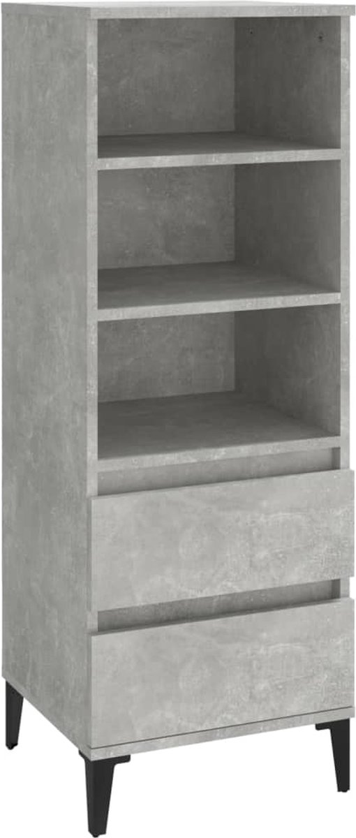 Vidaxl Hoge Kast 40x36x110 Cm Bewerkt Hout Beton - Grijs