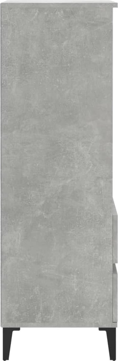 Vidaxl Hoge Kast 40x36x110 Cm Bewerkt Hout Beton - Grijs
