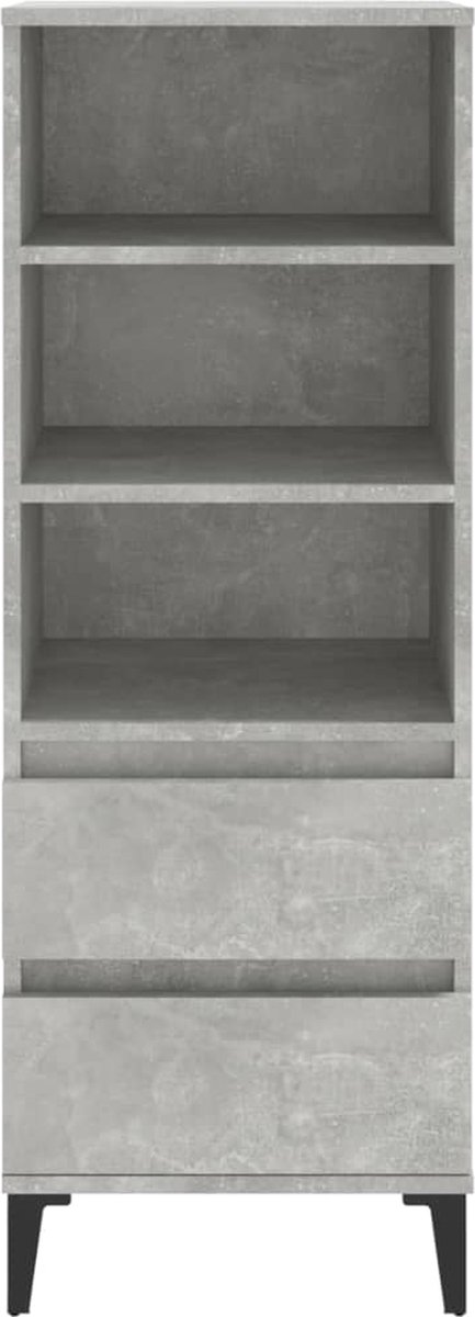 Vidaxl Hoge Kast 40x36x110 Cm Bewerkt Hout Beton - Grijs