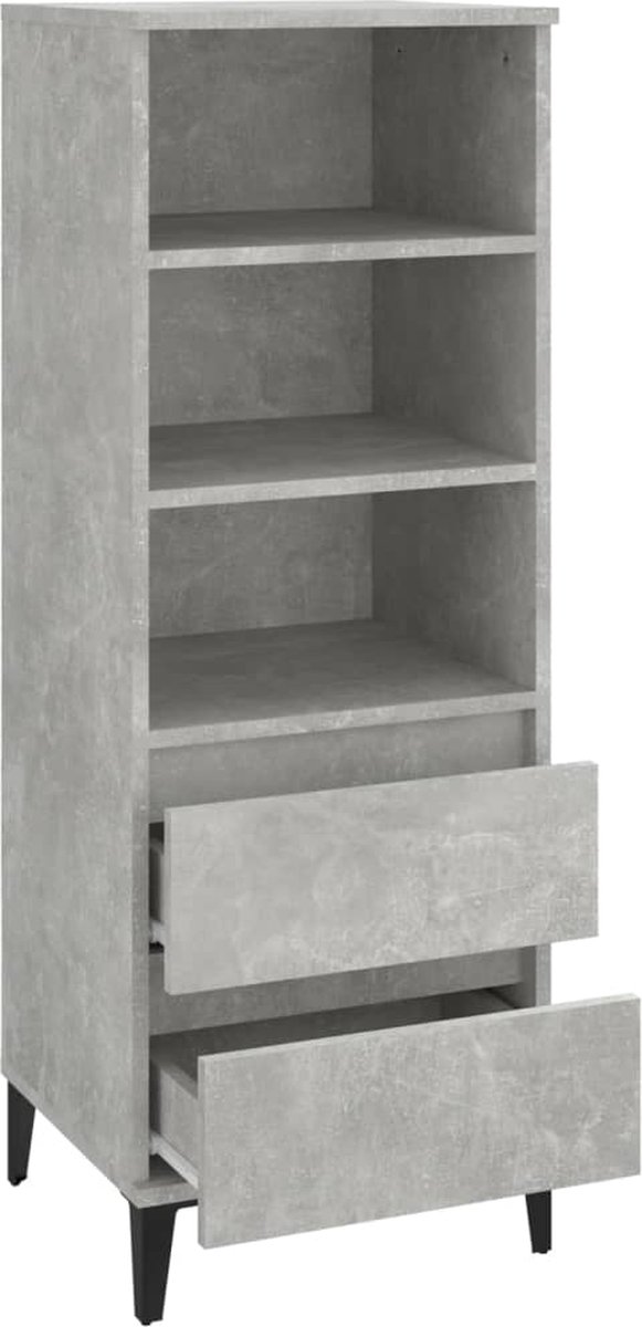 Vidaxl Hoge Kast 40x36x110 Cm Bewerkt Hout Beton - Grijs