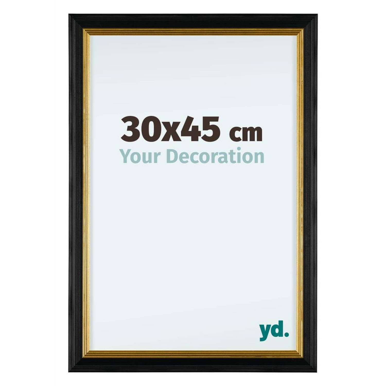 Your Decoration Lincoln Houten Fotolijst 30x45cm Zwart Goud