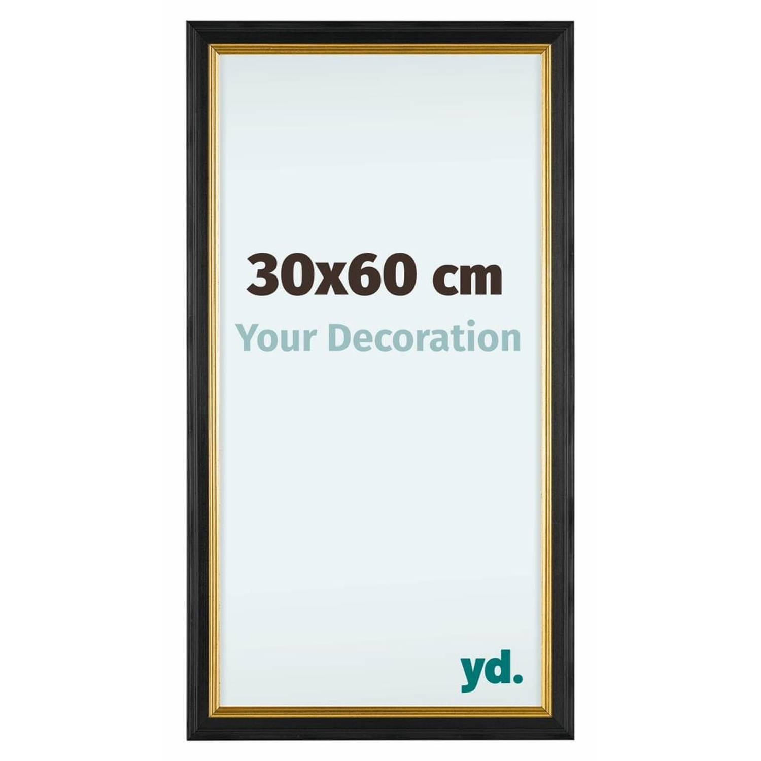 Your Decoration Lincoln Houten Fotolijst 30x60cm Zwart Goud