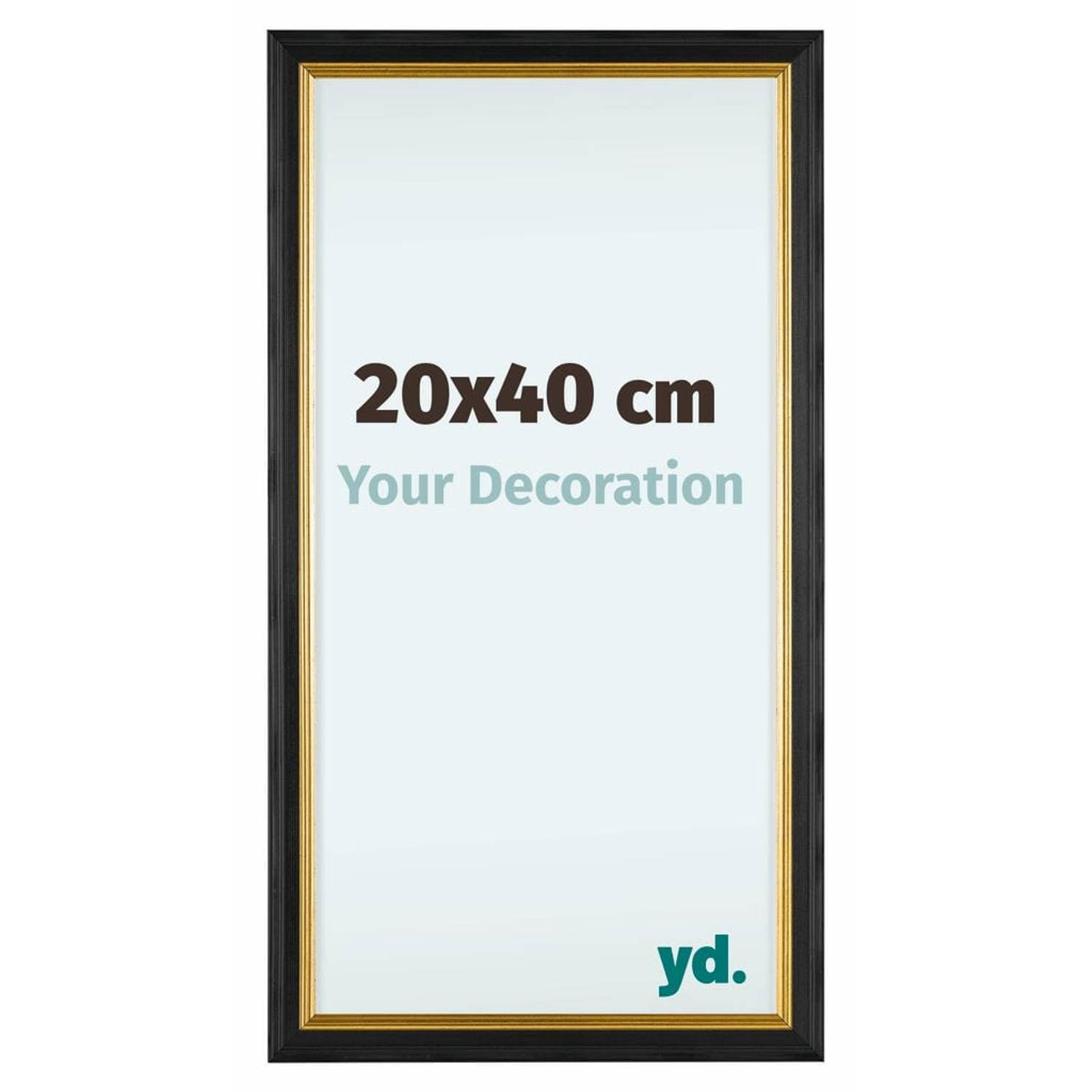 Your Decoration Lincoln Houten Fotolijst 20x40cm Zwart Goud