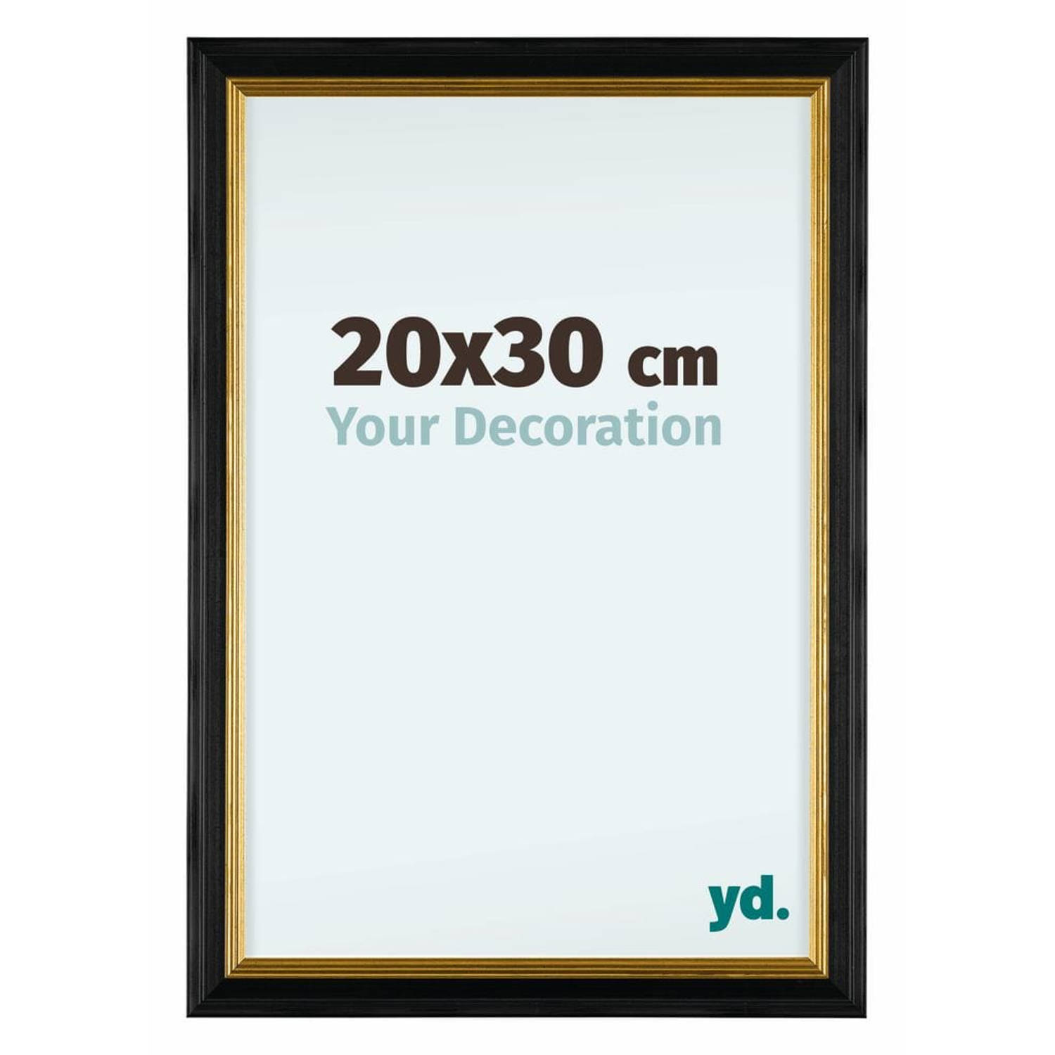 Your Decoration Lincoln Houten Fotolijst 20x30cm Zwart Goud