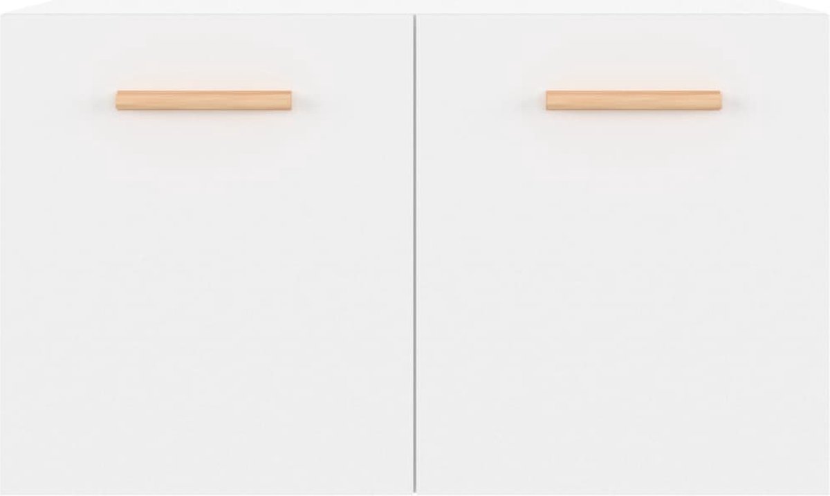 Vidaxl Wandkast 60x36,5x35 Cm Bewerkt Hout Hoogglans Wit