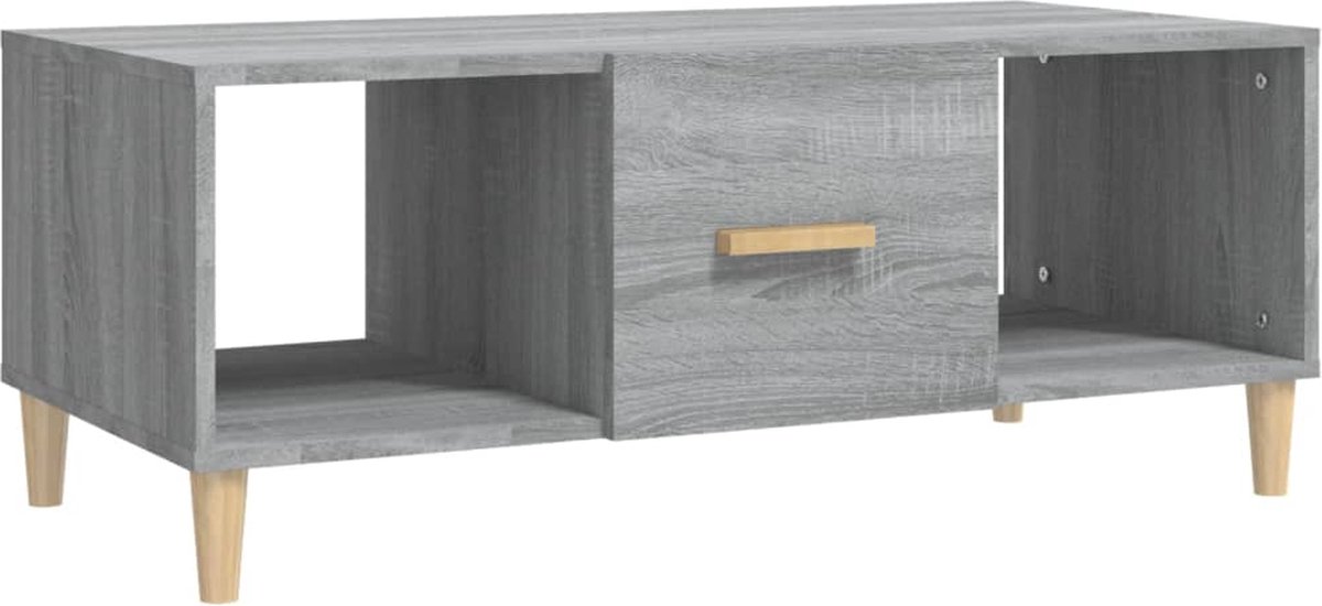 Vidaxl Salontafel 102x50x40 Cm Bewerkt Hout Sonoma Eikenkleurig - Grijs