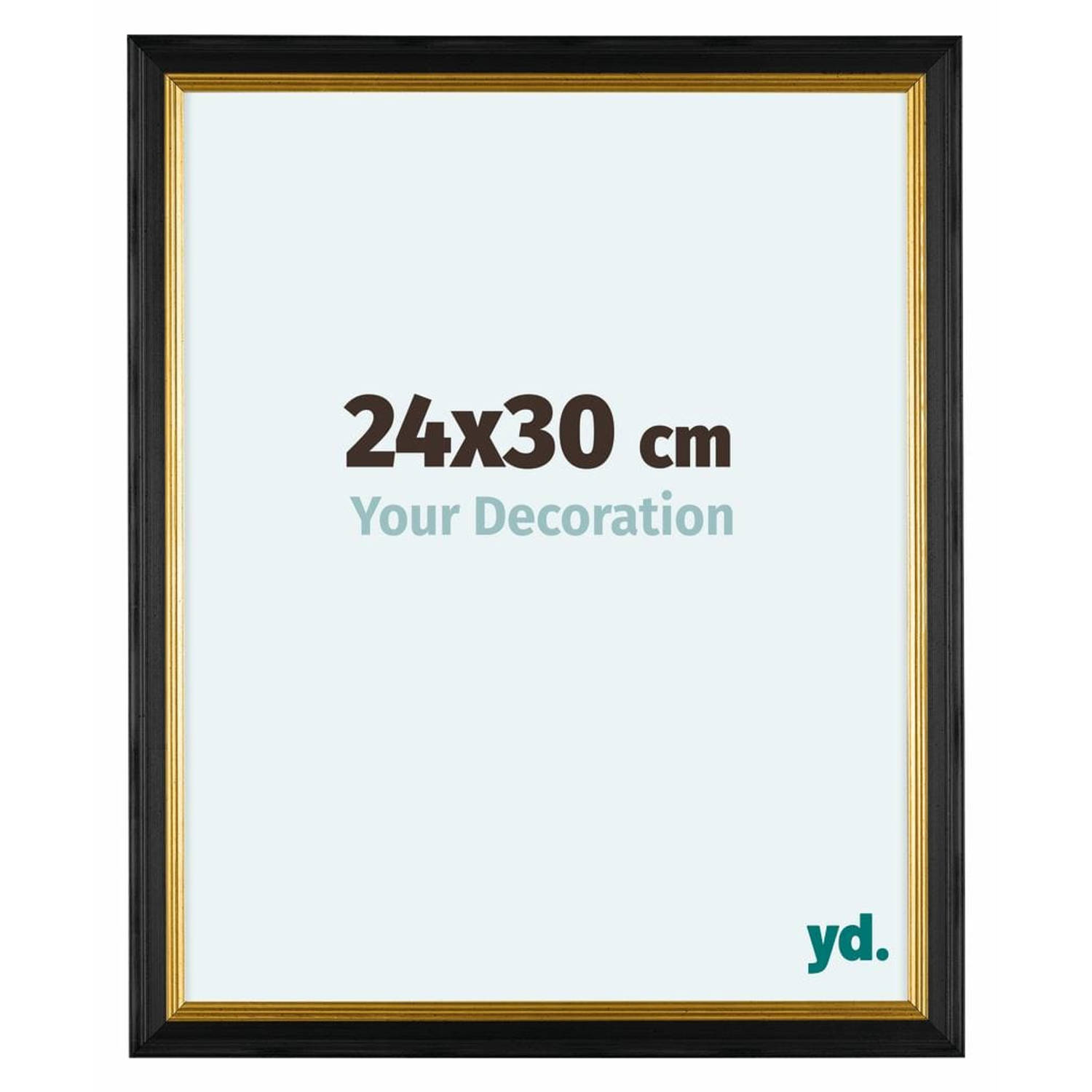 Your Decoration Lincoln Houten Fotolijst 24x30cm Zwart Goud