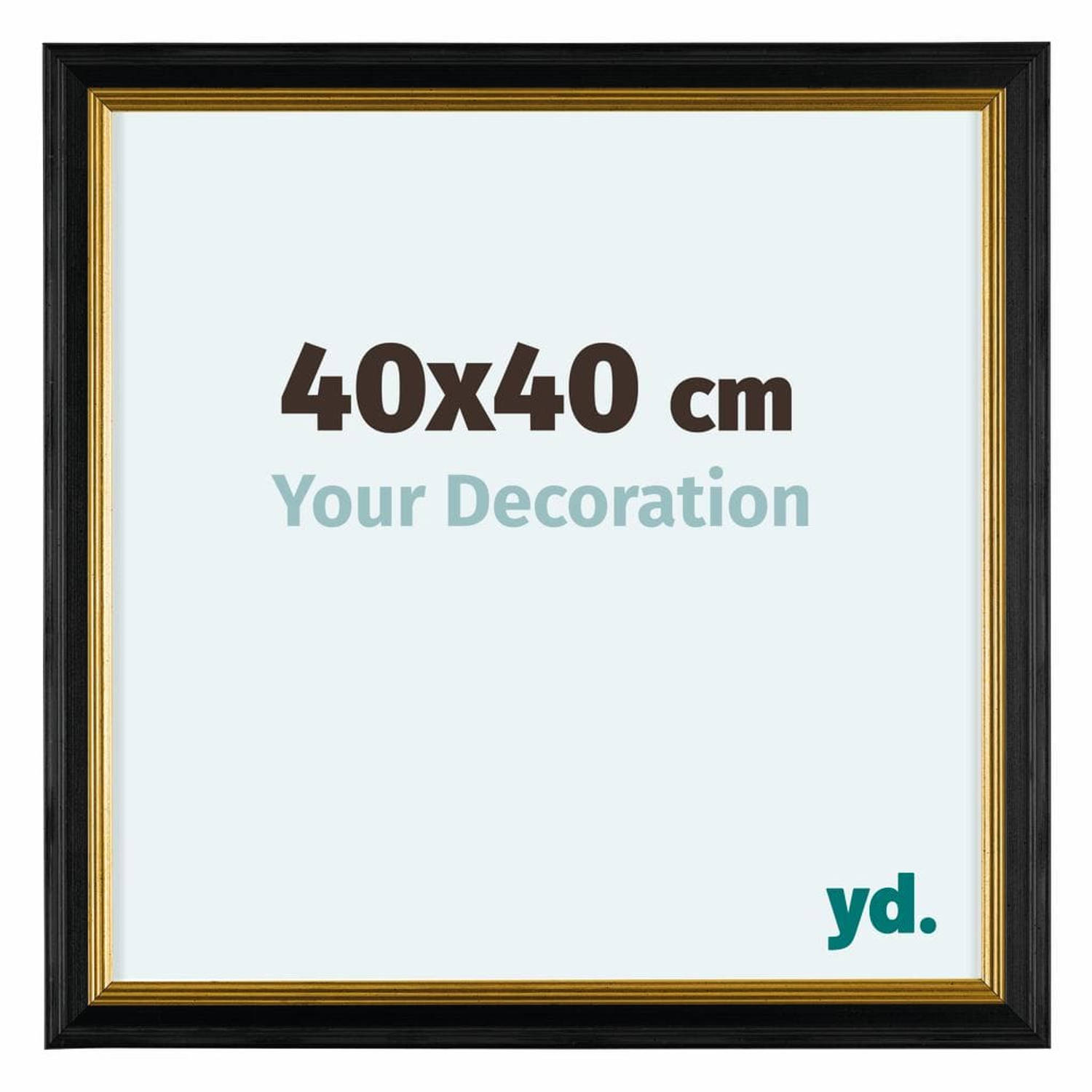 Your Decoration Lincoln Houten Fotolijst 40x40cm Zwart Goud