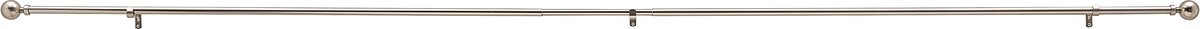 Acaza Lange Gordijnroede - Uitschuifbare Gordijn Rail - Stang Van 240-360 Cm - Zilver - Silver
