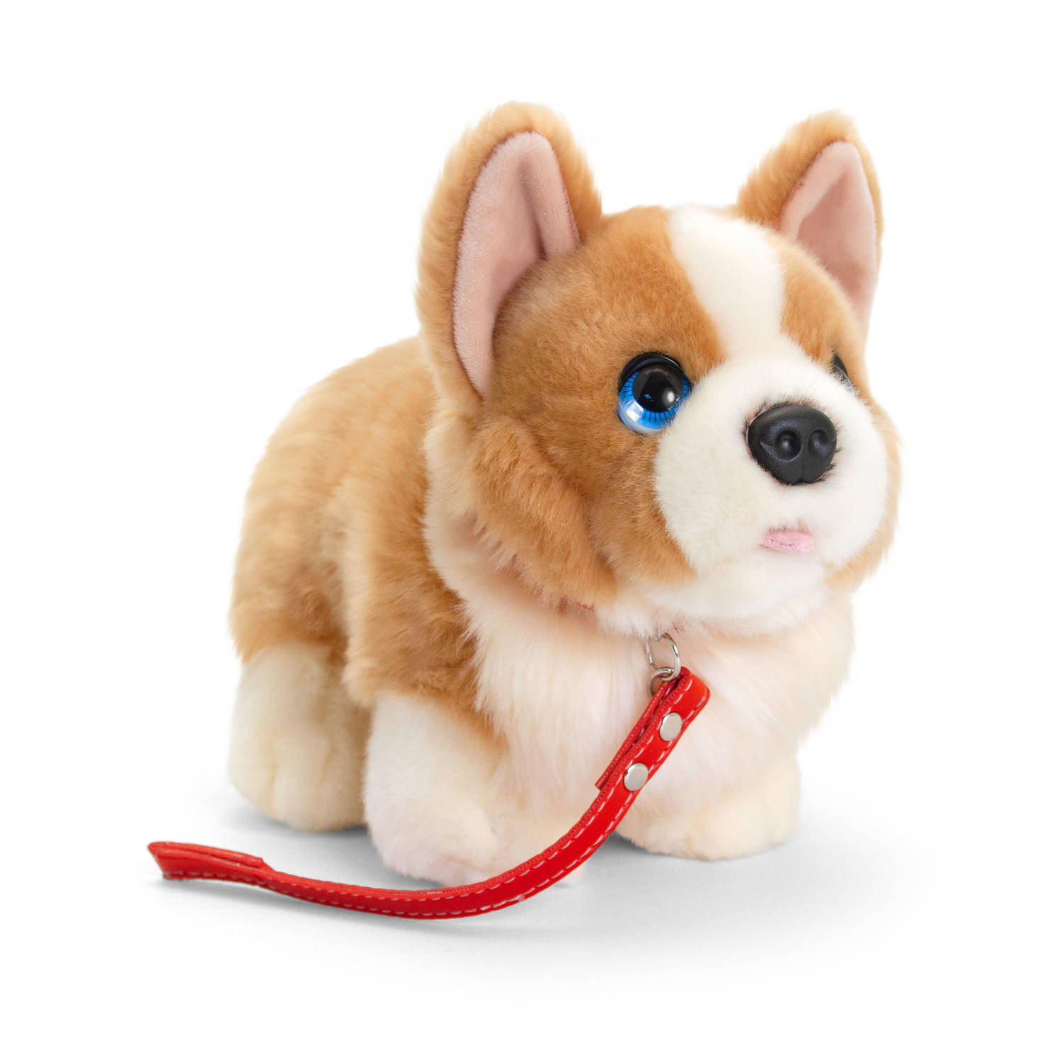 Keel Toys Pluche Knuffel Dier Corgi Hond Aan Lijn 30 Cm - Knuffel Huisdieren