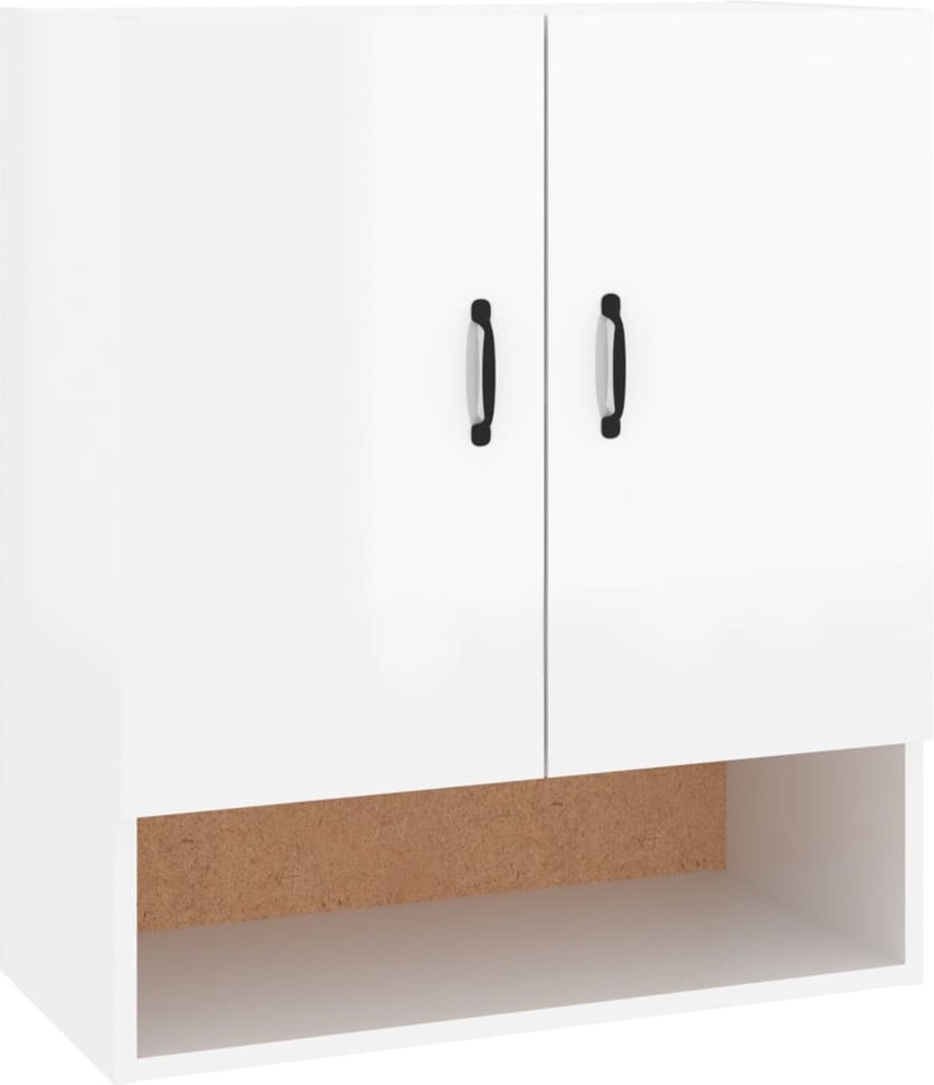 Vidaxl Wandkast 60x31x70 Cm Bewerkt Hout Hoogglans Wit