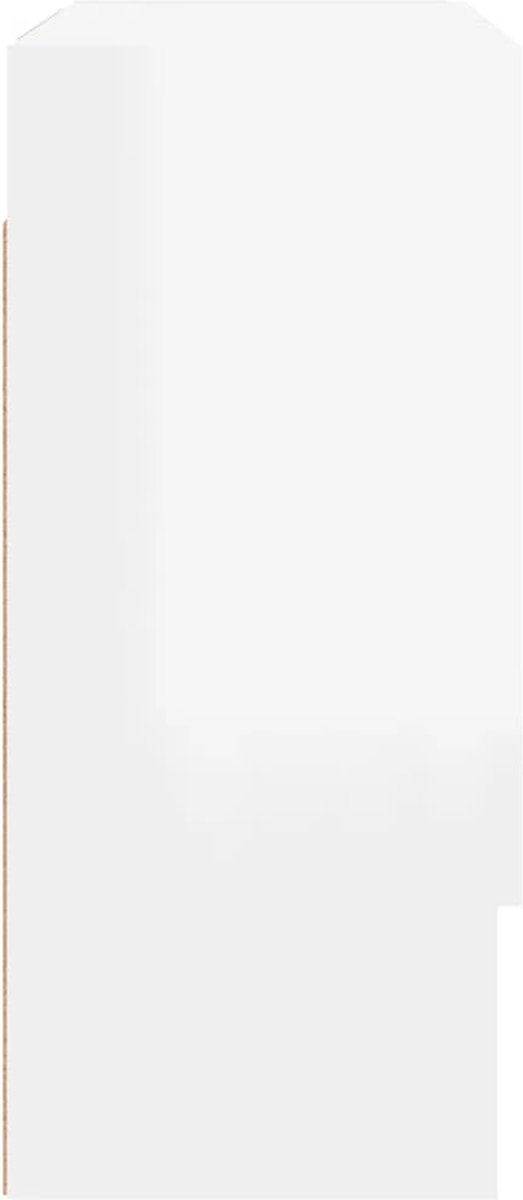 Vidaxl Wandkast 60x31x70 Cm Bewerkt Hout Hoogglans Wit
